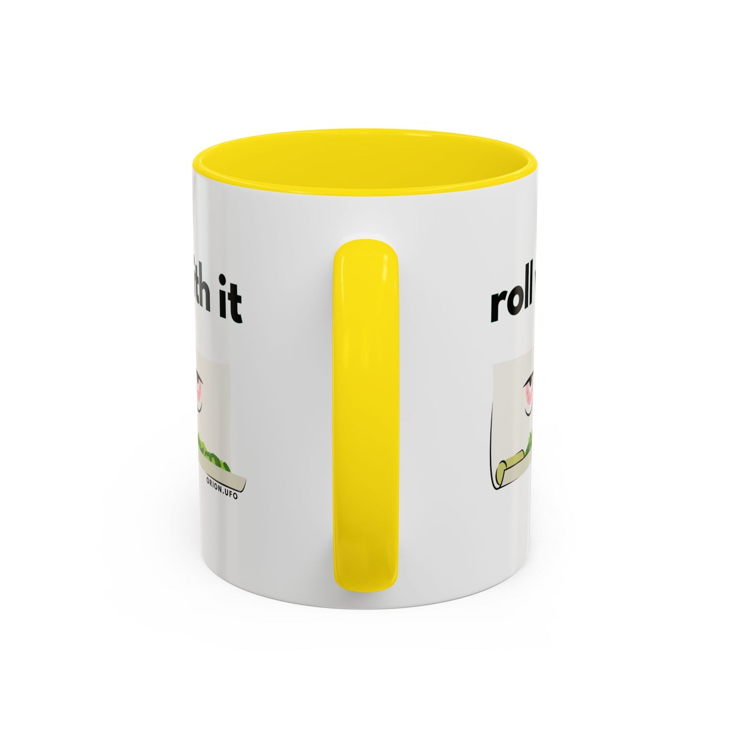 Funny Roll With It Coffee Mug - 11 & 15oz Accent Mug for Cannabis Lovers