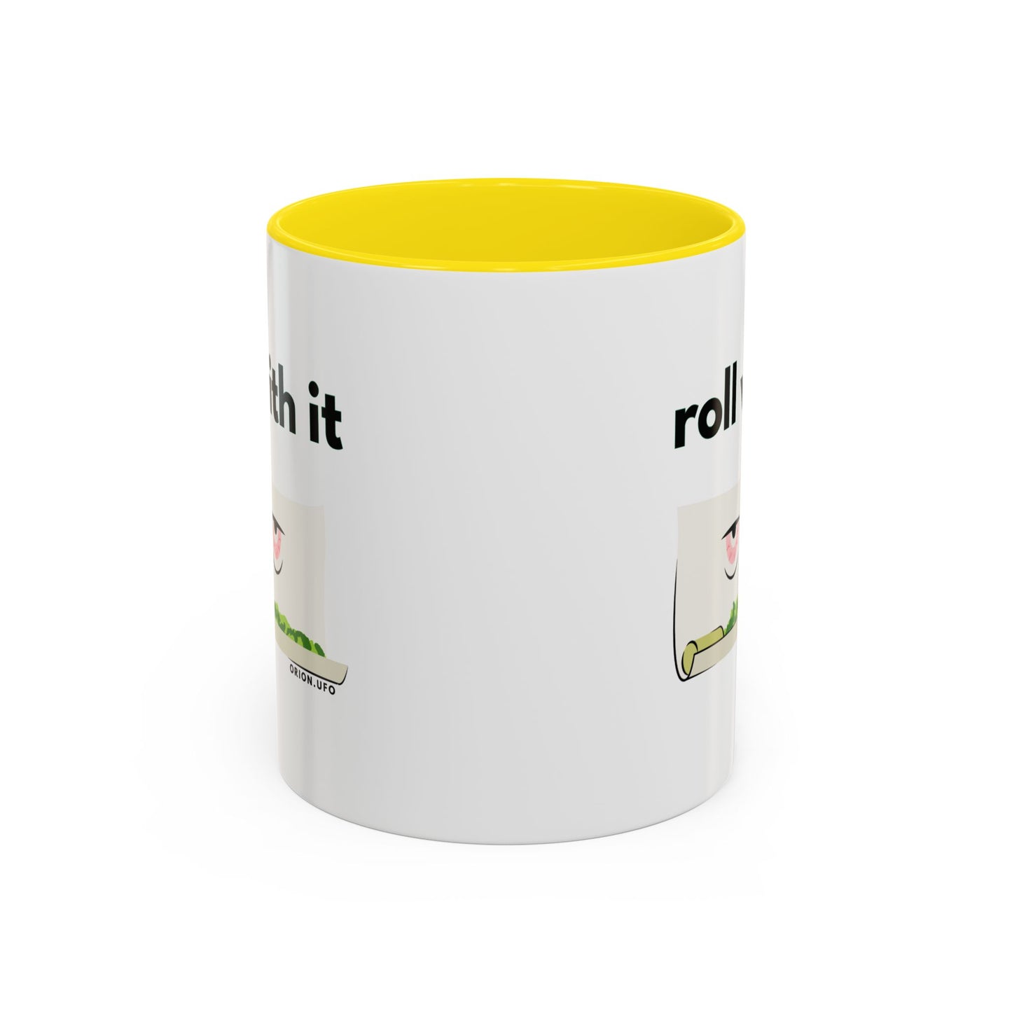 Funny Roll With It Coffee Mug - 11 & 15oz Accent Mug for Cannabis Lovers